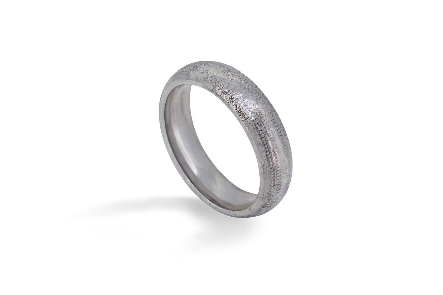 Gents Textured Silver Ring