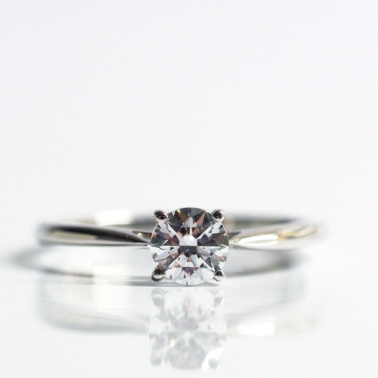 0.42ct round diamond engagement ring