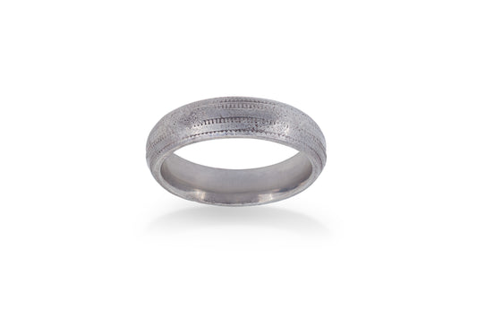 Gents Textured Silver Ring